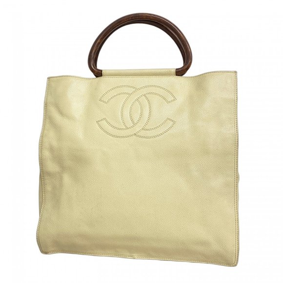CHANEL Beige Caviar Leather Bag - Picture 1 of 13